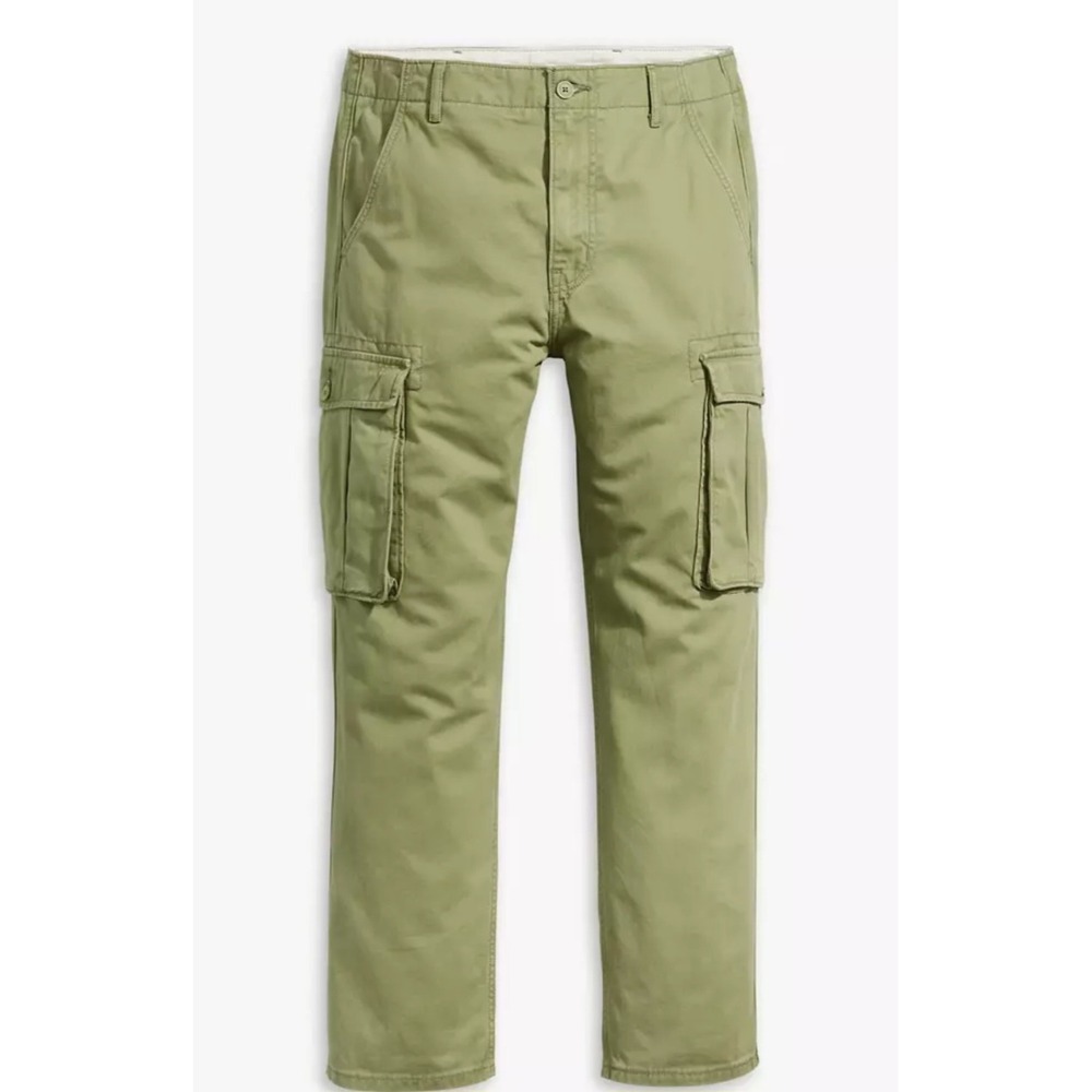 Levi's Ace Cargo Pants Men's Size 32x30 Green Khaki Relaxed Fit Cotton -‎ NEW